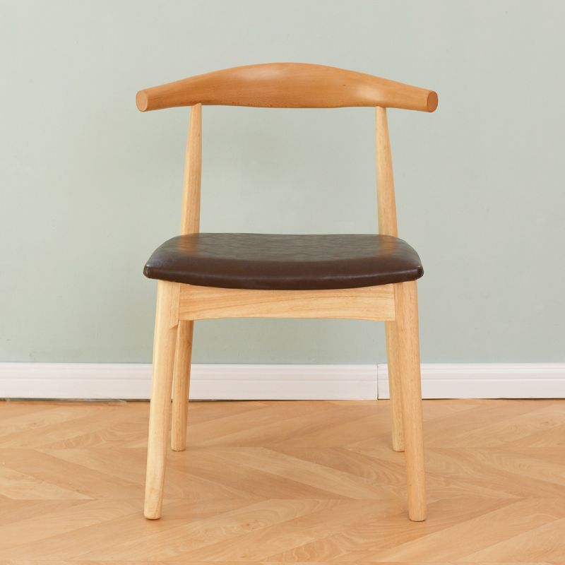 Scandinavian Rubberwood Open Side Chair Multi-color Dining Chair with 4 Legs