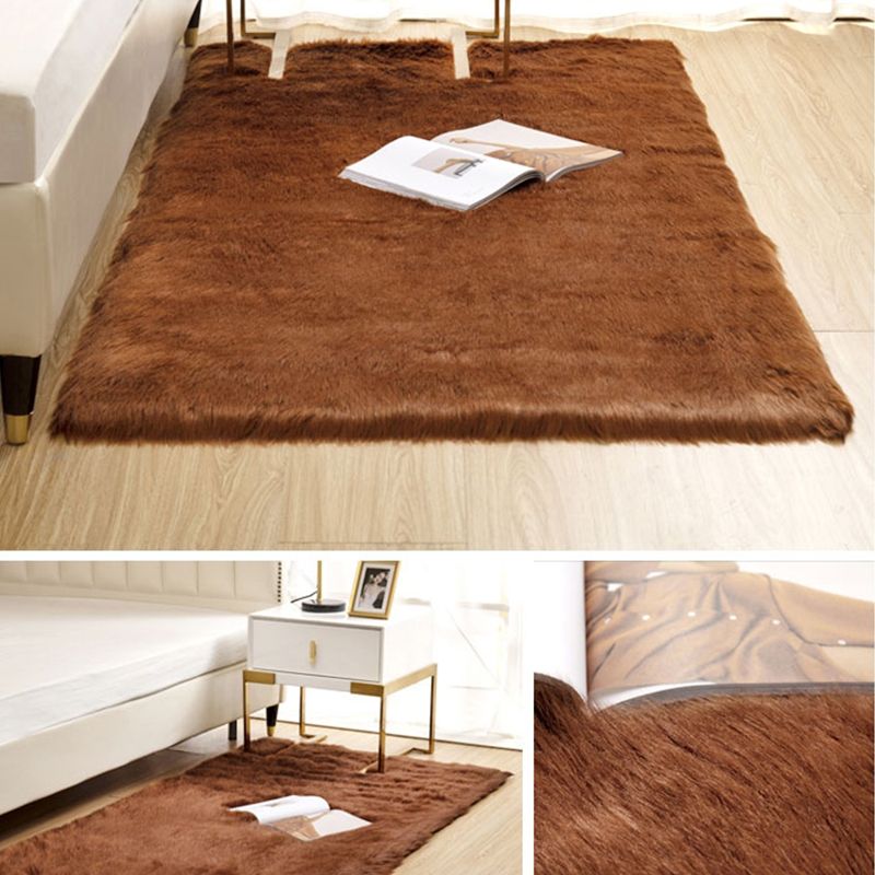 Tapis de couleur unie naturelle Tapis moelleux multi-couleurs Machine Easy Care Machine Washable Area pour chambre à coucher