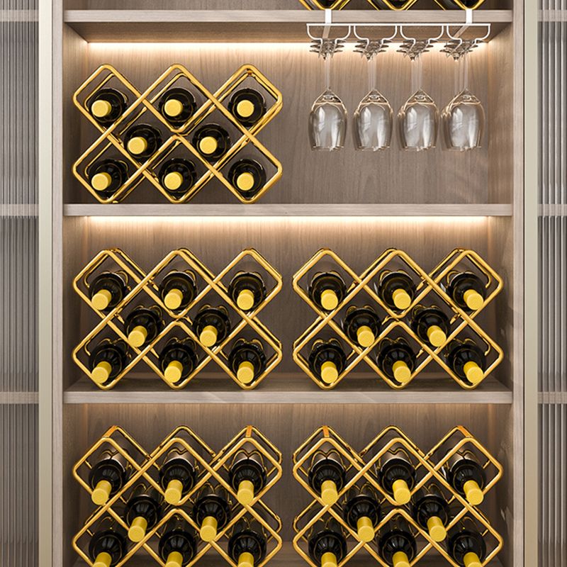 Modern Wine Bottle & Glass Rack Metal Wine Holder for Kitchen