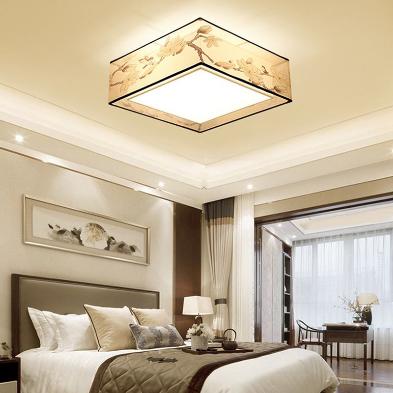 Modern Style Fabric Ceiling Light Multi Lights Ceiling Mount Light for Dining Room