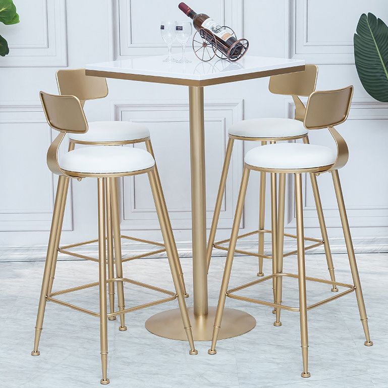 Stone Bar Dining Table Glam Round /Square Bar Table with Pedestal for Dining Room