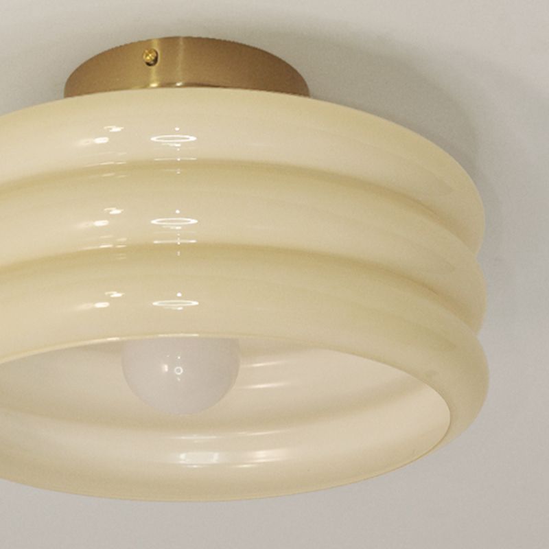 Glass Shade Semi Flush Mount Modern Cylinder Shade Semi-Flush Mount for Bedroom