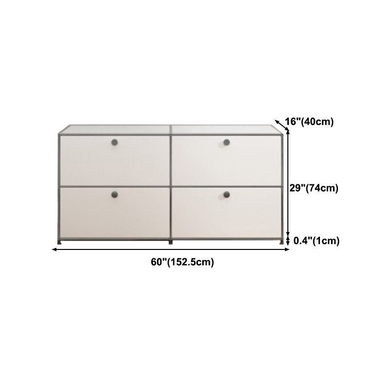 Modern Style White Sideboard Engineered Wood Sideboard for Living Room