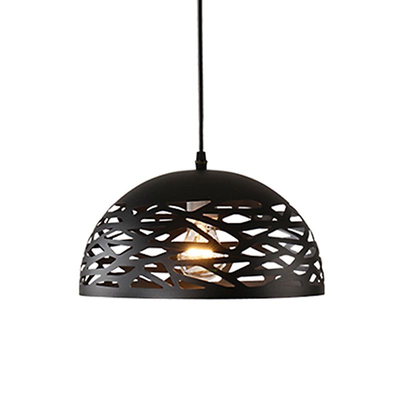 1 lampada a cupola leggera luci del soffitto appeso a sospensione industriale creativa lampade a sospensione metallica per il ristorante