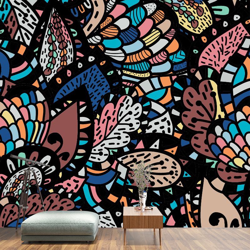 Bohemia Abstract Butterfly Murals Multicolored Moisture Resistant Wall Decor for Bedroom