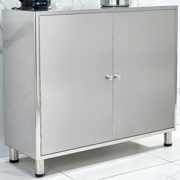 Stainless Steel Kitchen Sideboard Cabinet Modern Server Cabinet with Storage