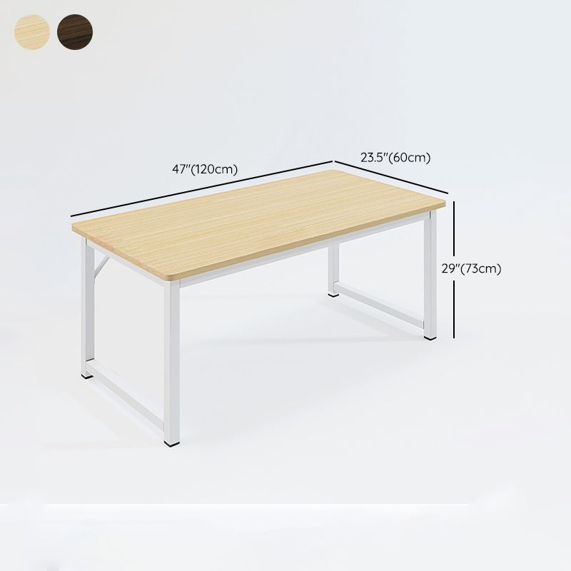 Contemporary Wooden Office Desk Sled Base Writing Desk with Steel Legs