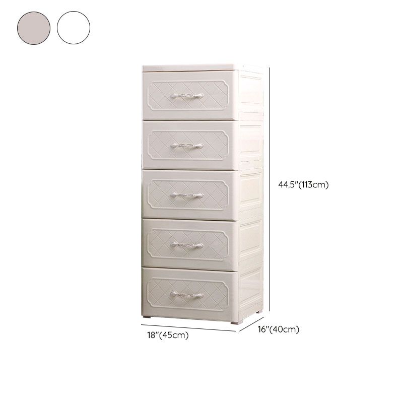 Kids Nightstand Scandinavian Nursery Dresser with 5/6 Drawers , 15.6-inch W