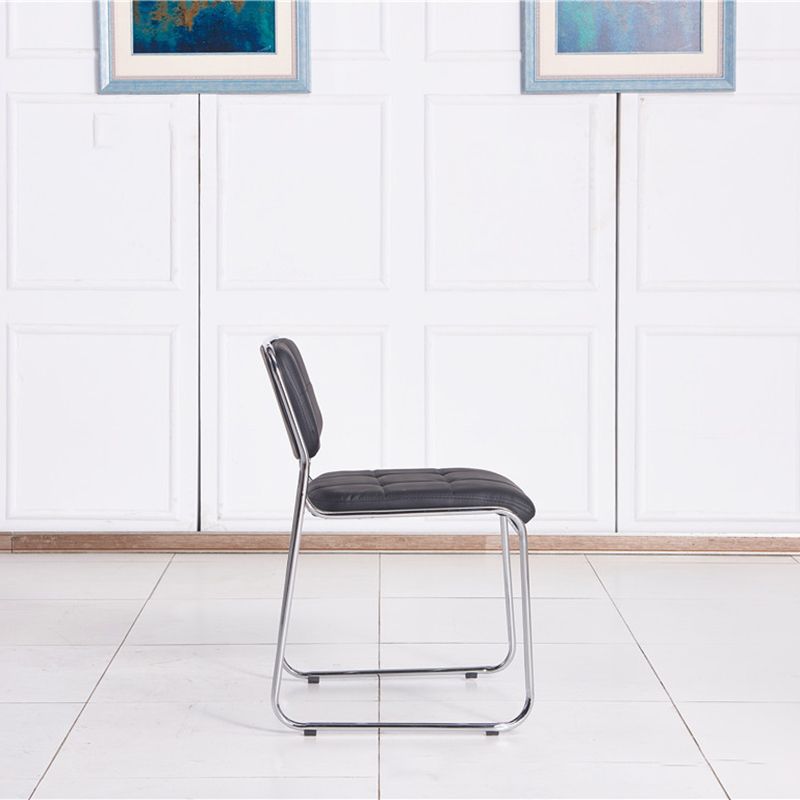 Low Back Conference Chair Contemporary No Wheels Guest Chair