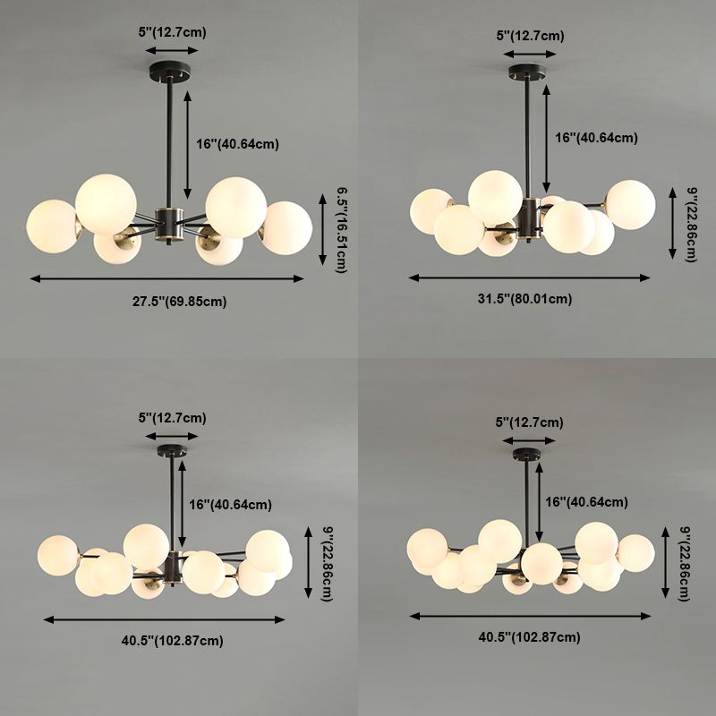 Plafond de plafond en métal Lumières luminaires modernistes luminaire avec nuance en verre