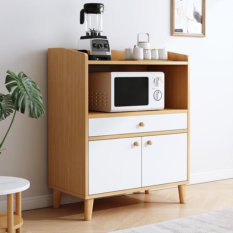 Modern Style Dining Server Engineered Wood Server with Open Storage