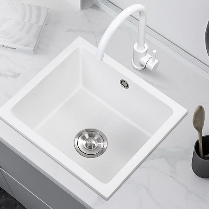 Modern Style Kitchen Sink Quartz Single Bowl Kitchen Sink with Square Shape