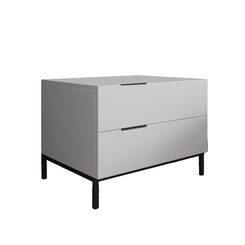 Modern Wooden Night Table White/Grey Drawer Storage Bed Nightstand