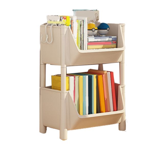 Scandinavian Book Shelf Freestanding Standard Kids Bookcase in Closed Back