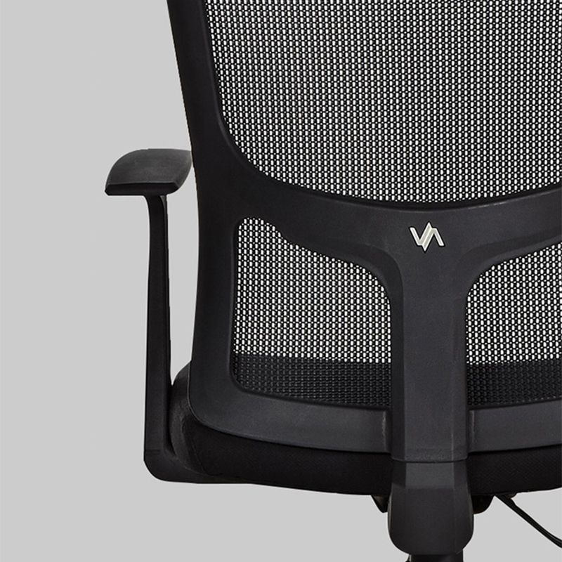 18" Wide Modern Desk Chair Breathable Air Grid Black Office Chair