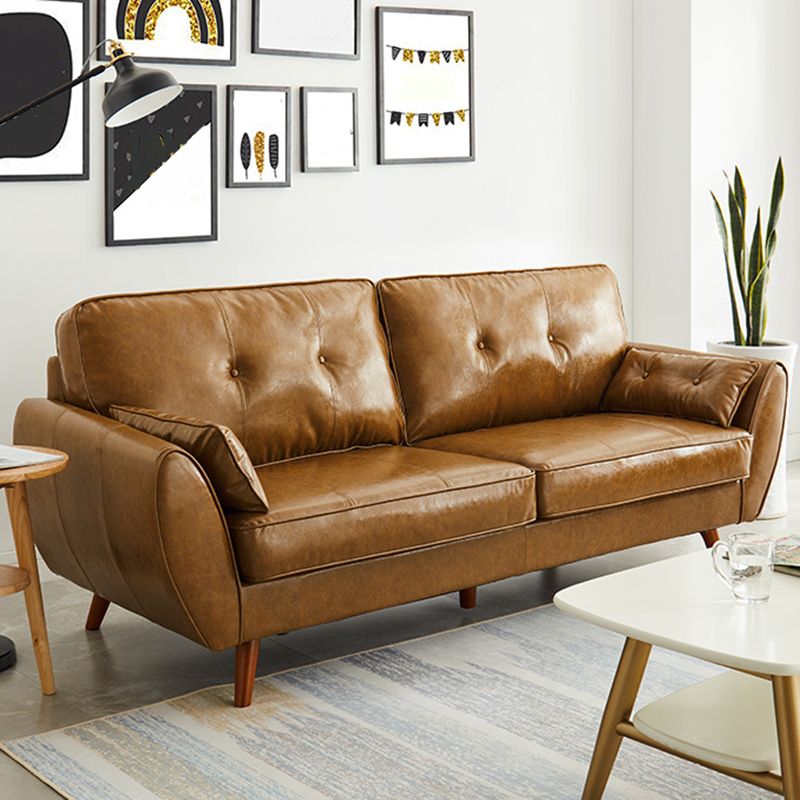 Contemporary Button-tufted  Sofa Flared Arm Couch for Apartment