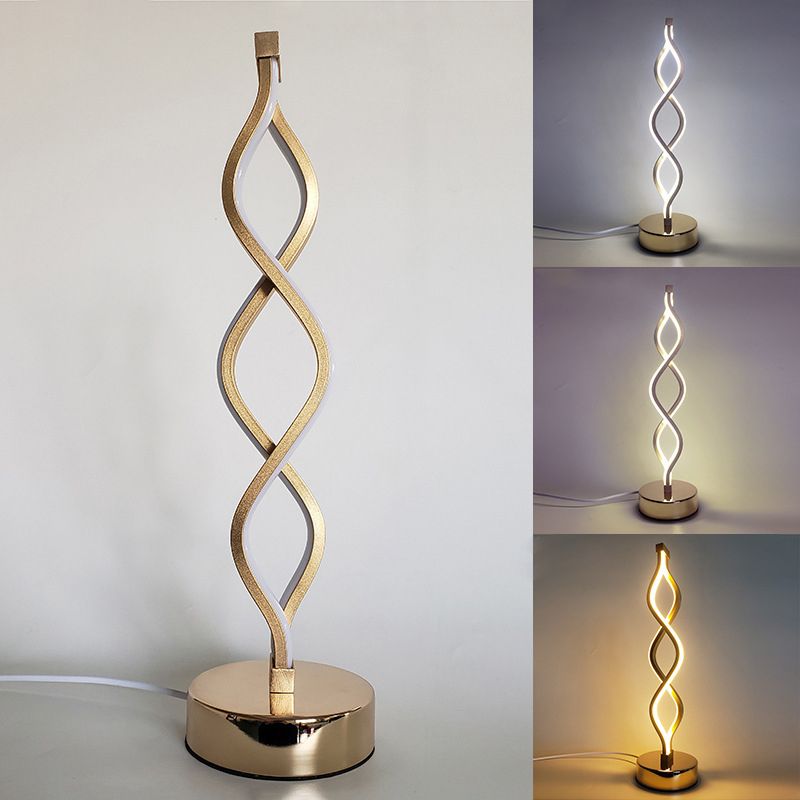 Minimalism Reading Table Lamp 1-Light LED Linear Table Light for Bedroom