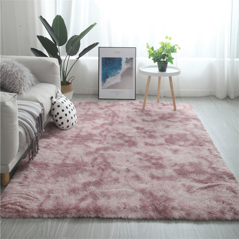 Tapis de simplicité multicolore Tie en faux fourrure Dye Dye Tapis à motif antidérapant Machine de support Rapier lavable pour la chambre