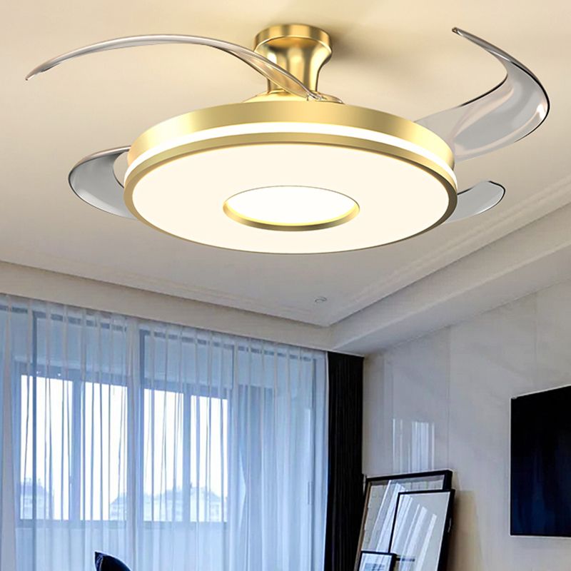 Eenvoud Circulair plafondventilator Lamp Frequentie Conversie Semi -spoelmontage LED -licht