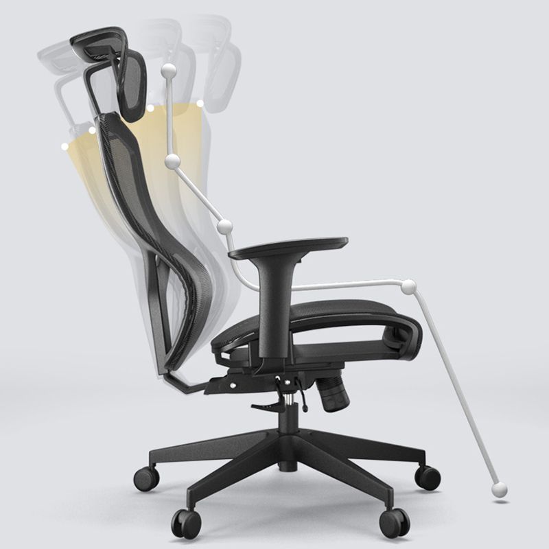 Removable Arms Office Chair Modern Adjustable Seat Height Swivel Chair with Wheels