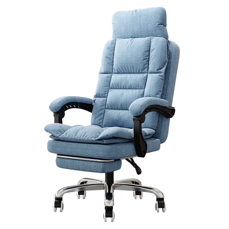 Linen Ergonomic Swivel Office Chair Height-adjustable Office Chair