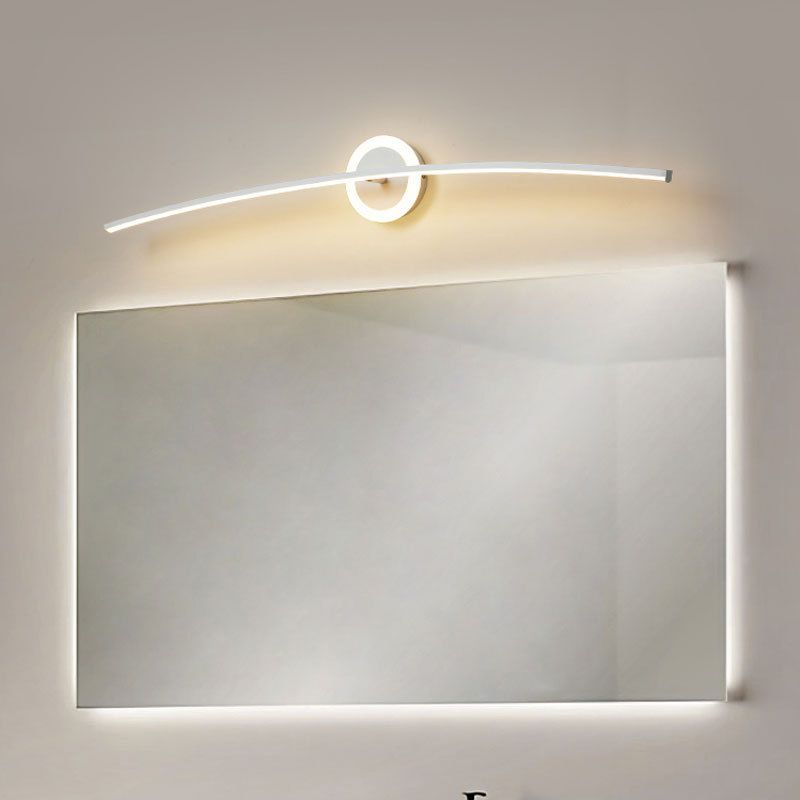 Metalen slanke muur ijdelheid licht moderne stijl 1 licht ijdelheid verlichting ideeën in wit