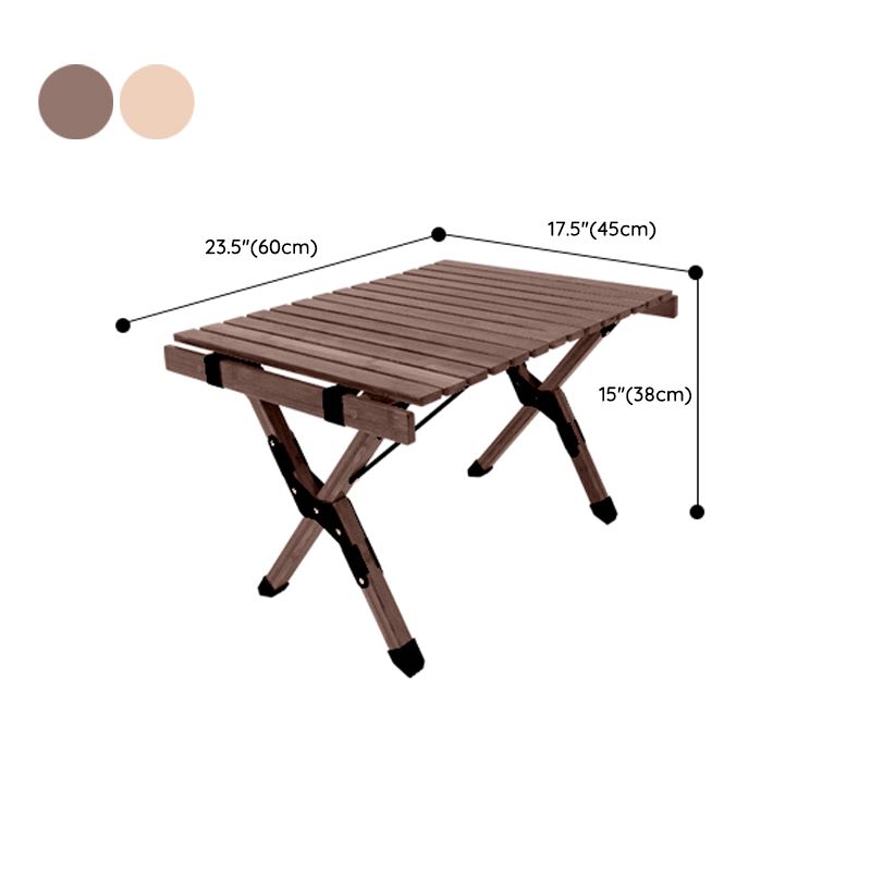 Industrial Patio Table Rectangle Wood Foldable Camping Table