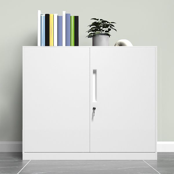 Contemporary File Cabinet Steel Frame Fire-Resistant Key Lock Lateral File Cabinet