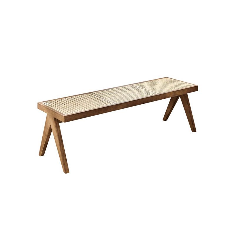 Tropical Seating Bench Rectangle Entryway and Bedroom Bench , 16" W