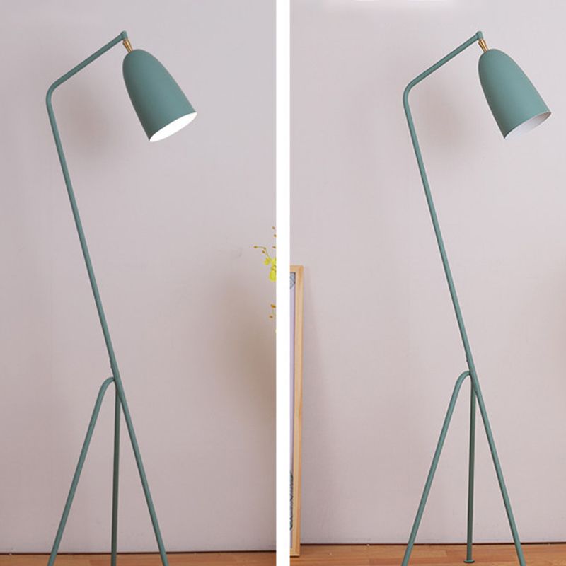 Modern Style Cone Shape Floor Lamp Metal 1 Light Adjustable Floor Lamp for Living Room