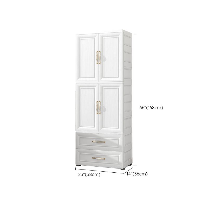 Modern Style Kid's Wardrobe Plastic Wardrobe Closet with Adjustable Shelves