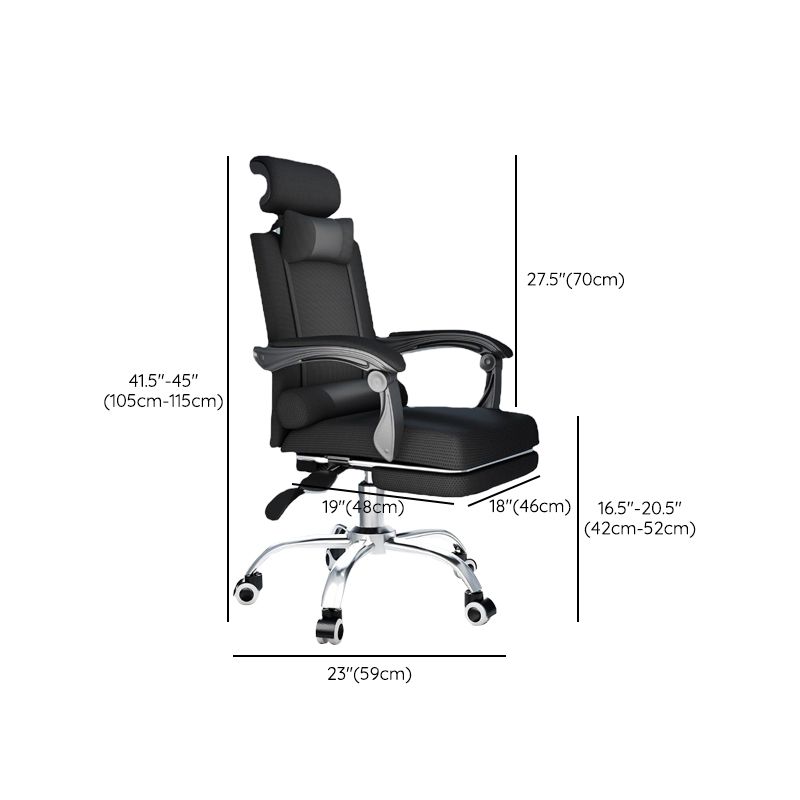 Contemporary Black Managers Chair Padded Arms Executive Chair for Office