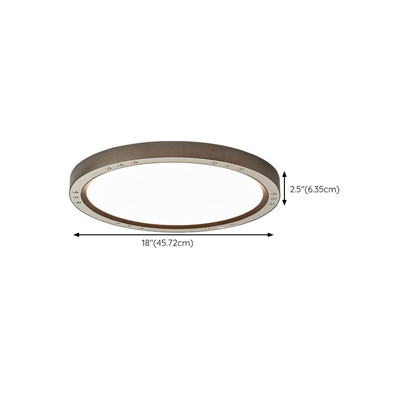 Minimalism LED Flush Mount Circular Metal Ceiling Light Fixture for Bedroom