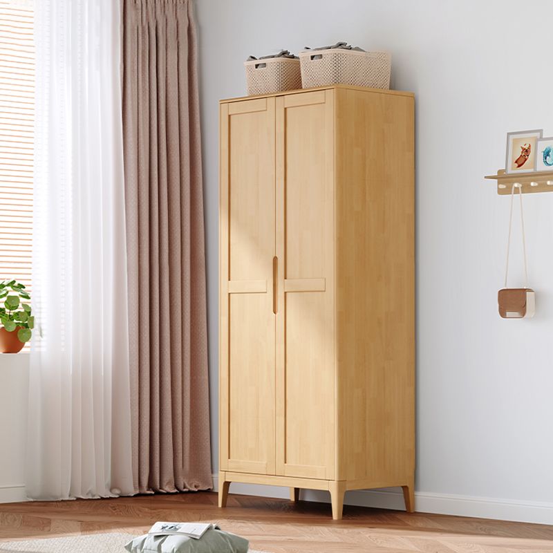 Contemporary Wooden Closet Glossy Kids Closet with Garment Rod