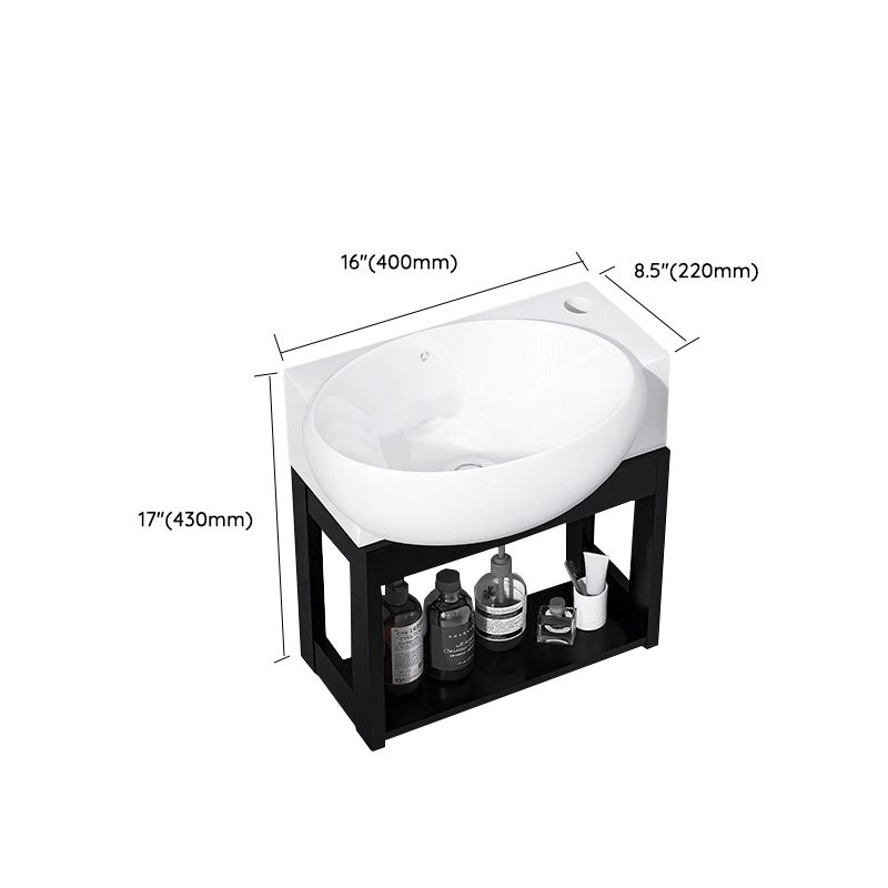 Contemporary Bathroom Sink Vanity Metal Wall-Mounted Bathroom Sink Vanity