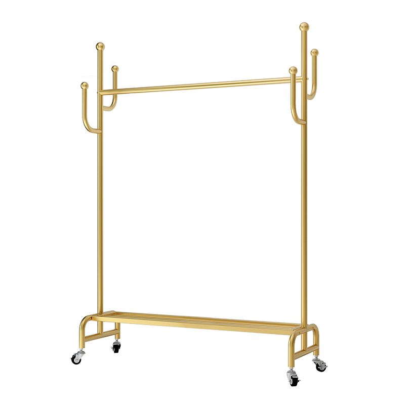 Metal Coat Hanger Hanging Metal Coat Rack Rail Entryway Kit with Shelf