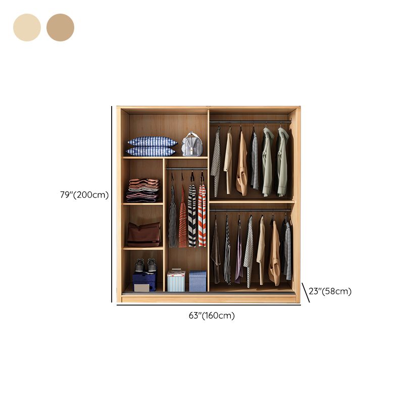 Modern Style Wardrobe Armoire Wood Wardrobe Cabinet for Bedroom