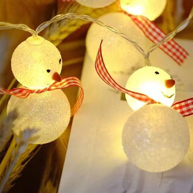 Christmas Element LED Festive Lamp Decorative Plastic Living Room String Light Set