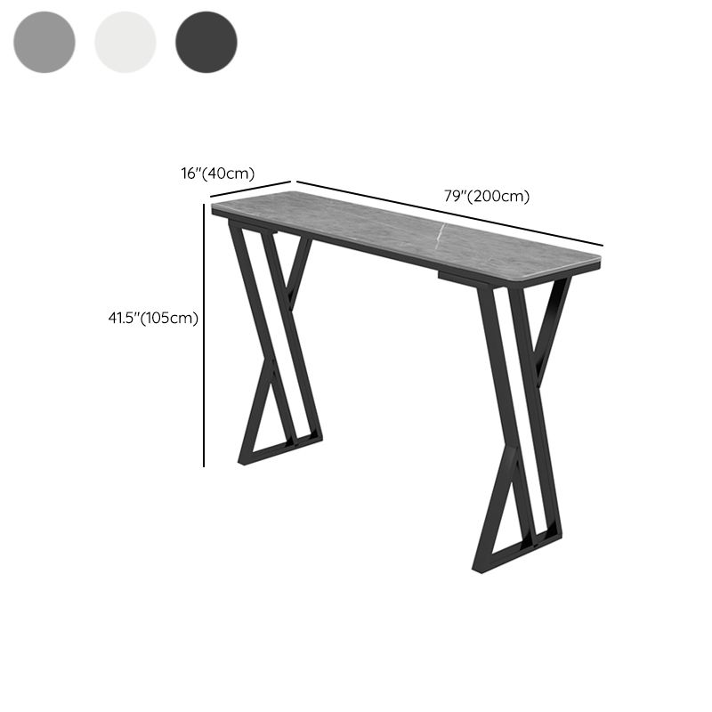 Modern Sintered Stone Top Rectangle Bar Dining Table for Dining Room