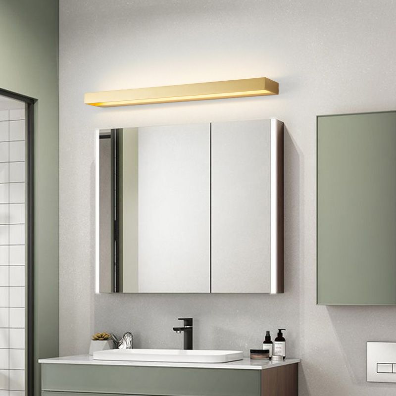 Modern Minimalist Style Rectangle Wall Mounted Vanity Lights Metal Vanity Sconce for Bathroom