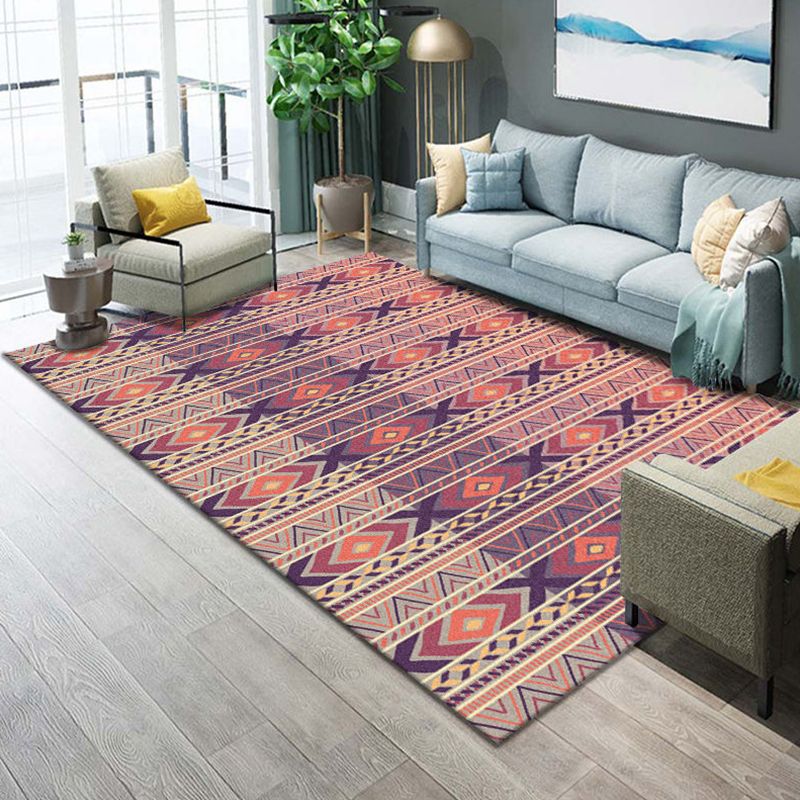 Westelijke salon Rug multi -kleuren geometrische printruimte tapijt polypropyleen gemakkelijk verzorging huisdiervriendelijk wasbaar winderbaar binnen tapijt