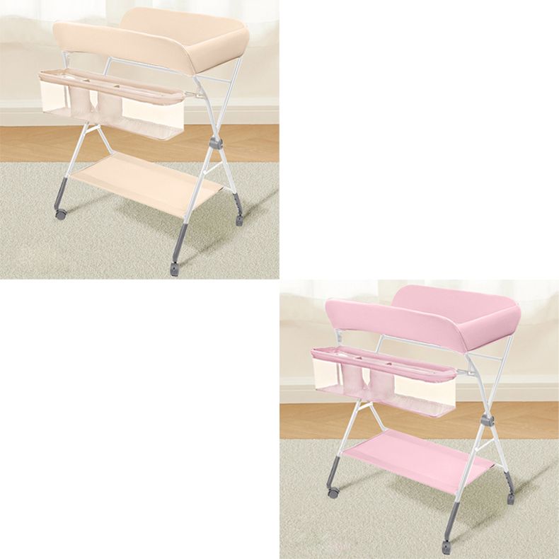 Metal Folding Changing Table Modern Baby Changing Table with Shelf