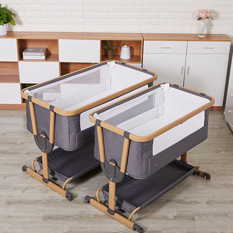 Industrial Nursery Crib Under Crib Storage Baby Crib with Adjustable Height