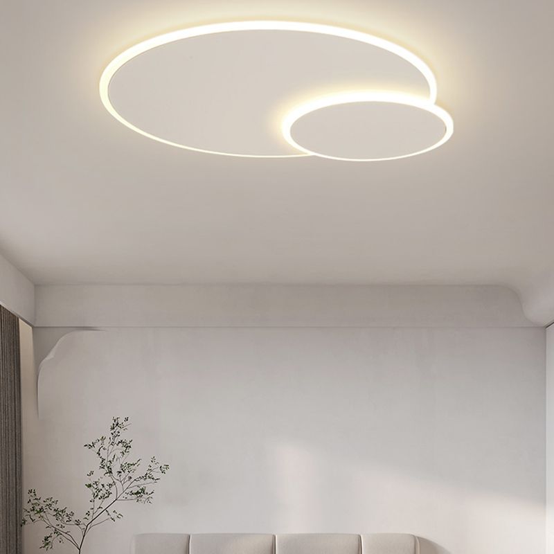 Modern Round Ceiling Mount Light LED Ceiling Light with Acrylic Shade for Bedroom