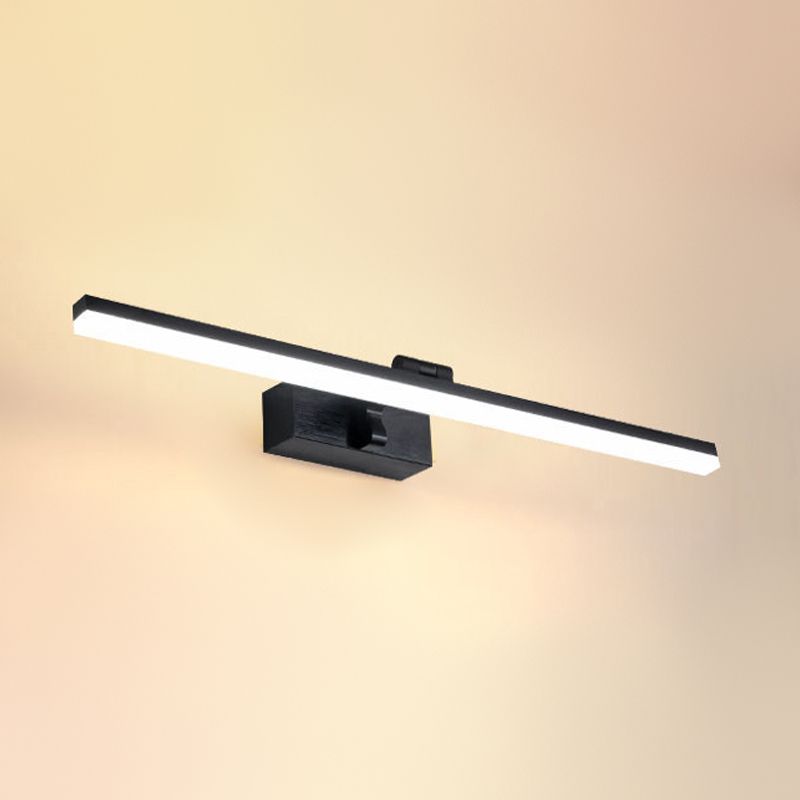 Media de metal lineal tocador de tocador Estilo moderno 1 Ideas de iluminación de tocador de luz