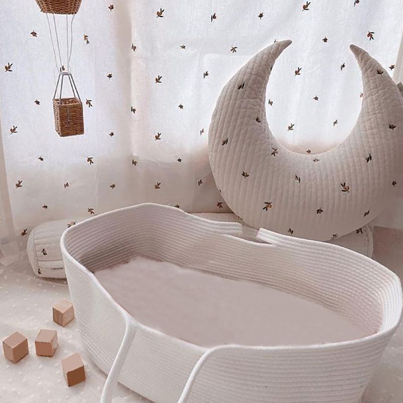 Modern Folding and Portable Crib Cradle Oval Cradle with Fabric