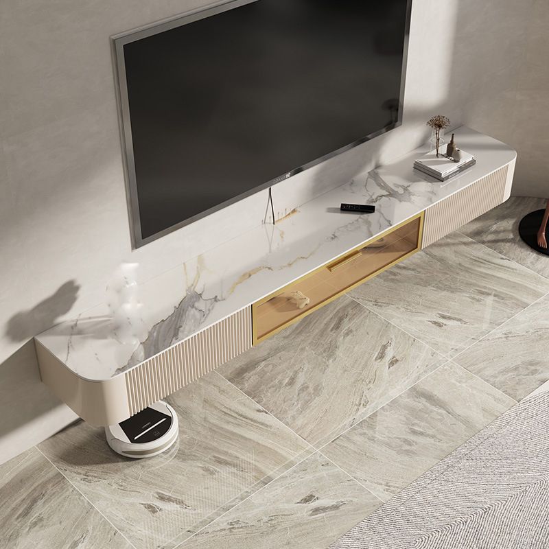 Modern TV Stand Console Stone Media Console TV Stand with Drawers