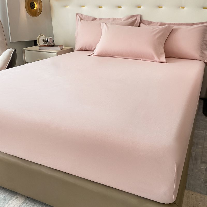 Soild Cotton Bed Sheet Set Modern Spring Extra Soft Fitted Sheet