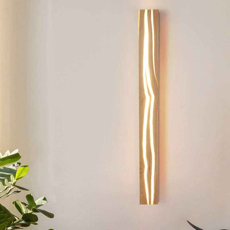 Modern LED Wall Light Fixture Simple Wooden Wall Light Sconce for Bedroom