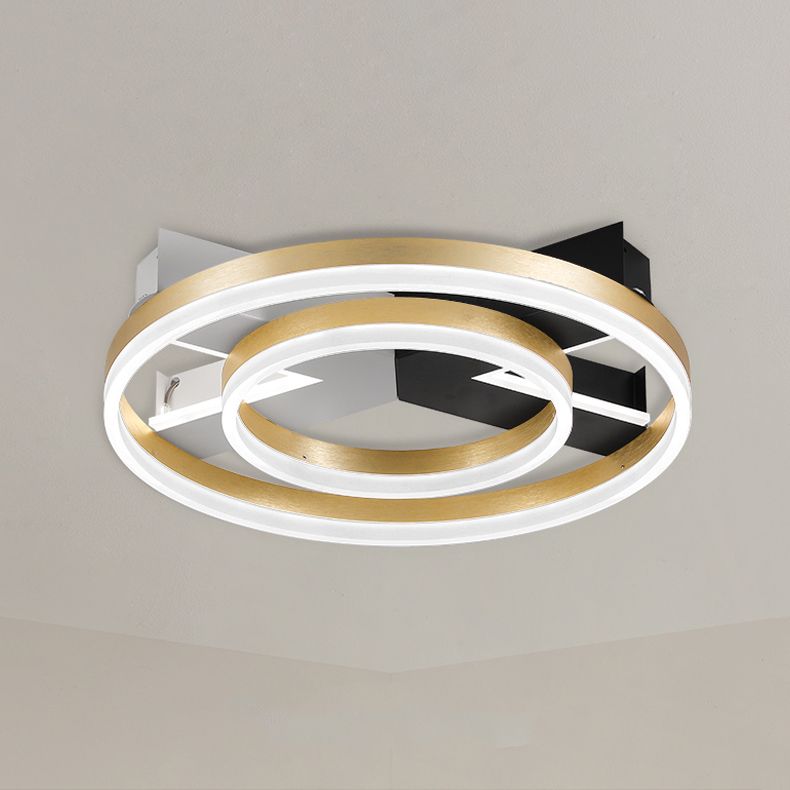 4-Light LED Flush Mounted Ceiling Lights Simplicity Lighting Fixture for Bedroom